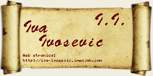 Iva Ivošević vizit kartica
